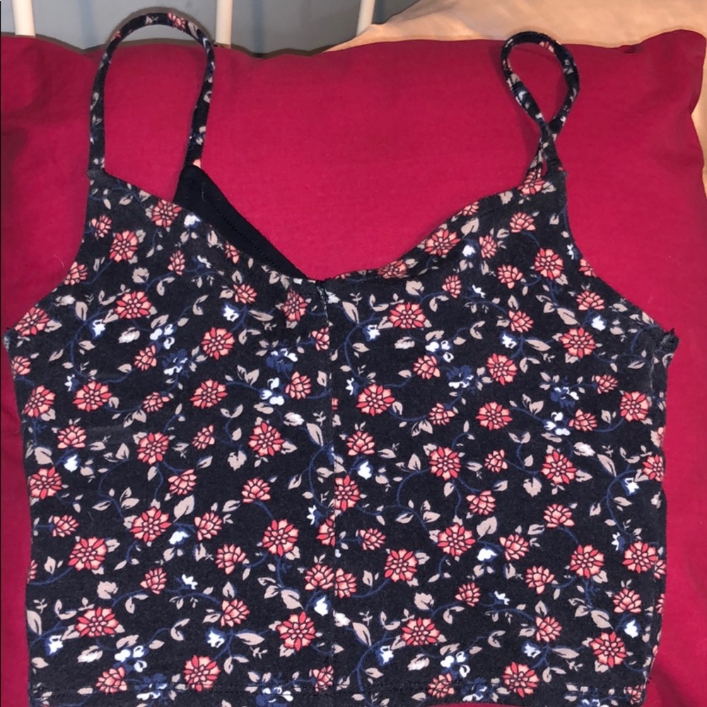 Floral cropped tank from hollister co.